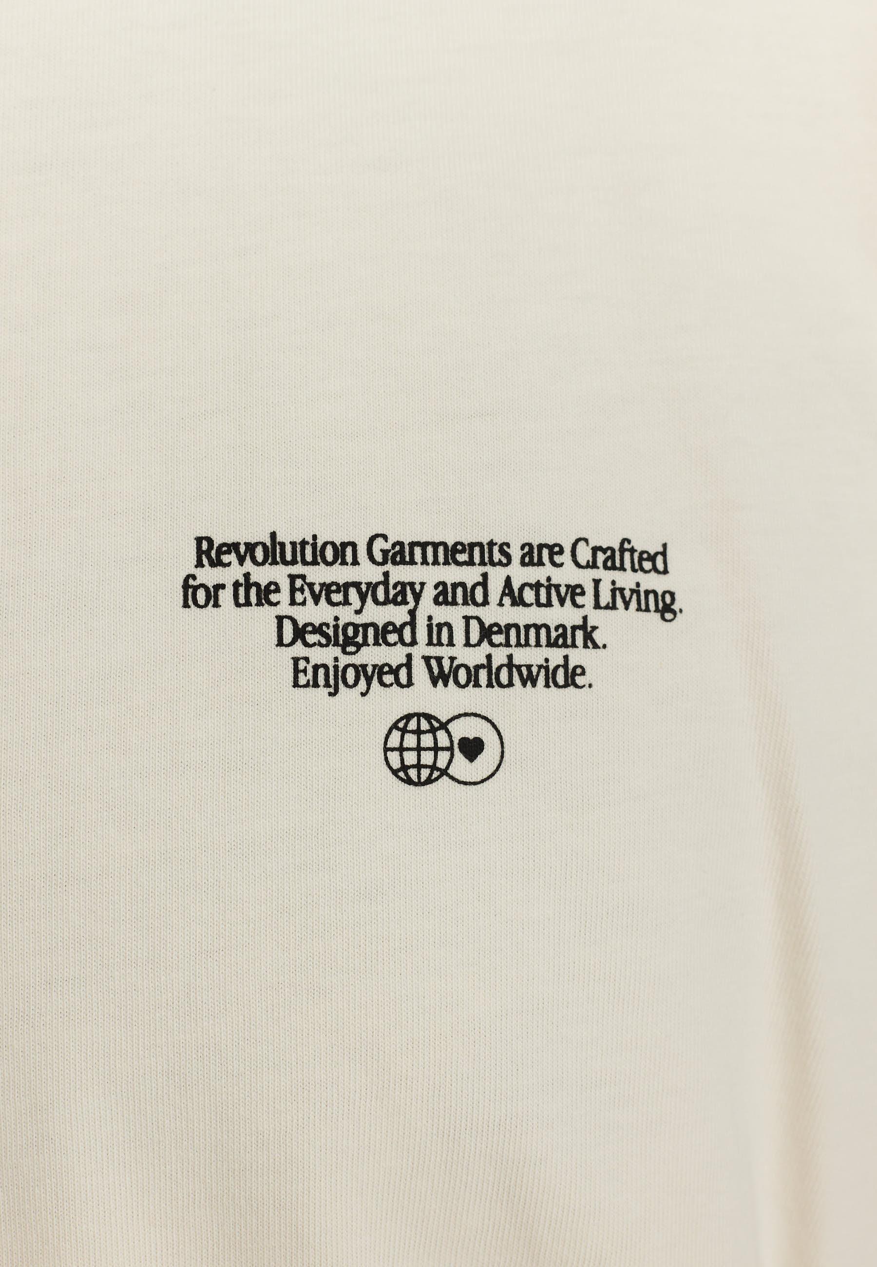 Revolution Offwhite Oldscool Streetview Backprint T-Shirt Herren weiss 